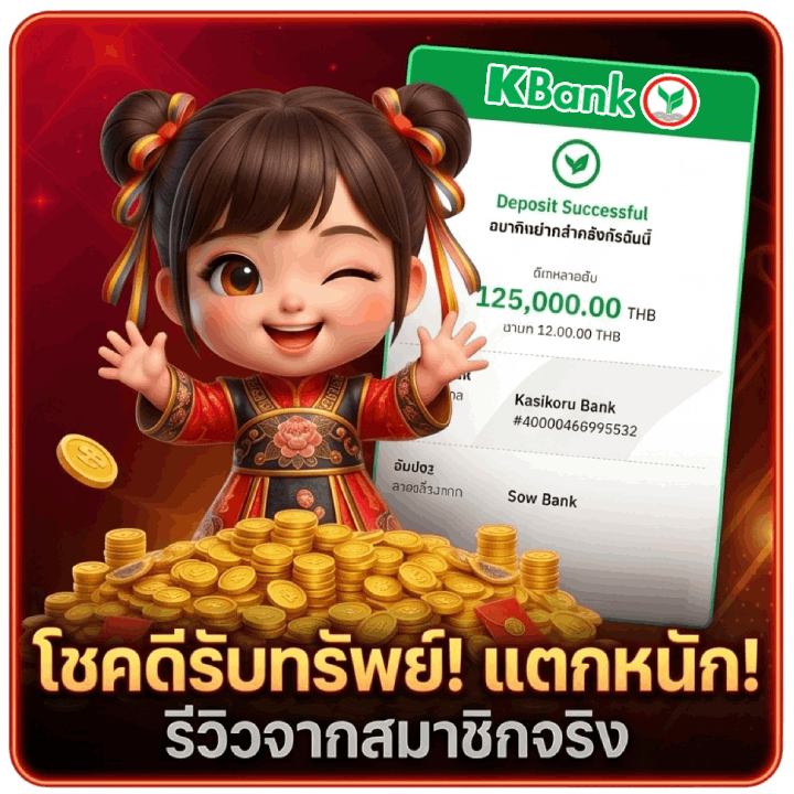 โชคดีรับทรัพย์! แตกหนัก! รีวิวจากสมาชิกจริง